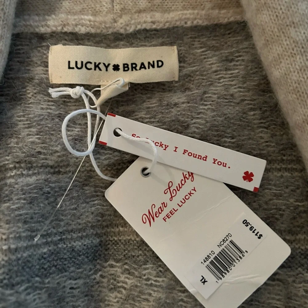 🌻LUCKY BRAND NEUTRAL COLOR OPEN CARDIGAN - Picture 4 of 4